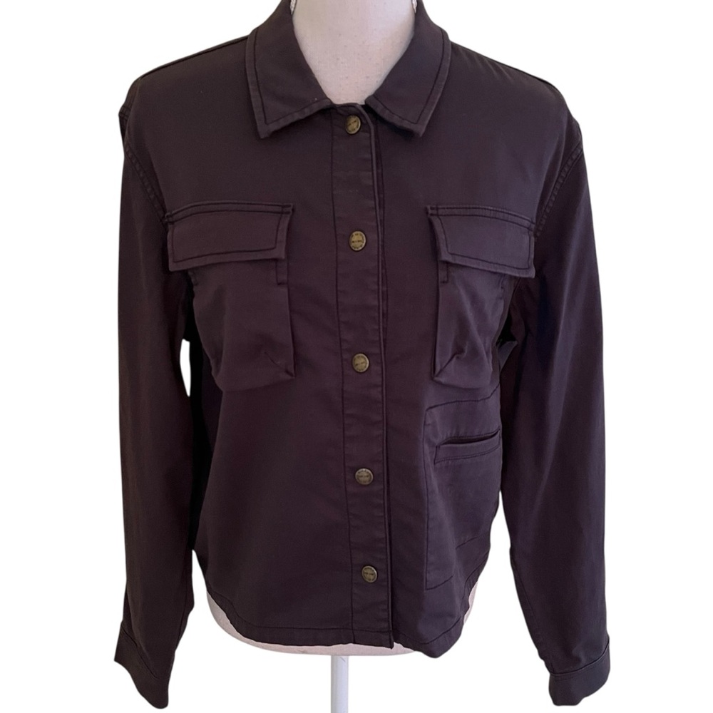 Current/Elliot Dark Grey Stretch Cotton Utility Jacket 2(Small)